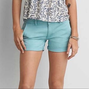 American Eagle mint colored midi shorts